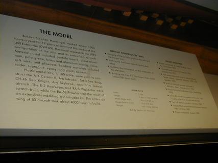 Info board for model of USS Enterprise aircraft carrier at the Smithsonian Air and Space museum<br>Location: <a href="https://www.google.com/maps/search/?api=1&query=38.88814,-77.01985" target="_new">Smithsonian National Air and Space Museum</a>